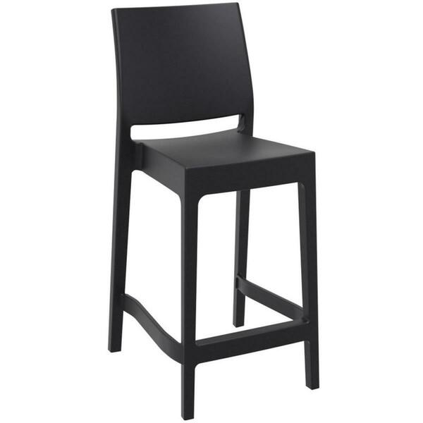 Siesta Maya Resin Counter Stool Black, 2PK ISP100-BLA